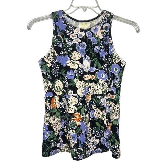 Anthropologie Maeve Brenner Floral Peplum Top Small - Picture 4 of 10